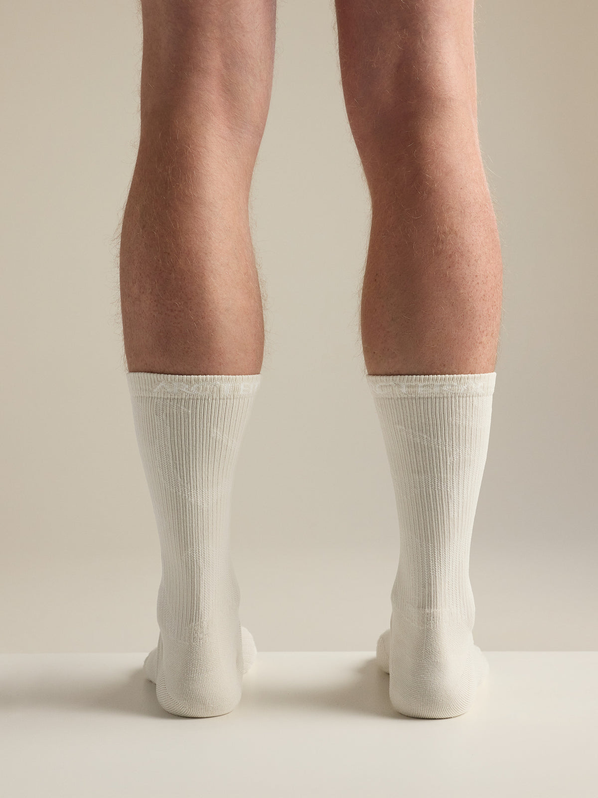 Synthetic Mid Grotto Sock Sea Salt / White Back View