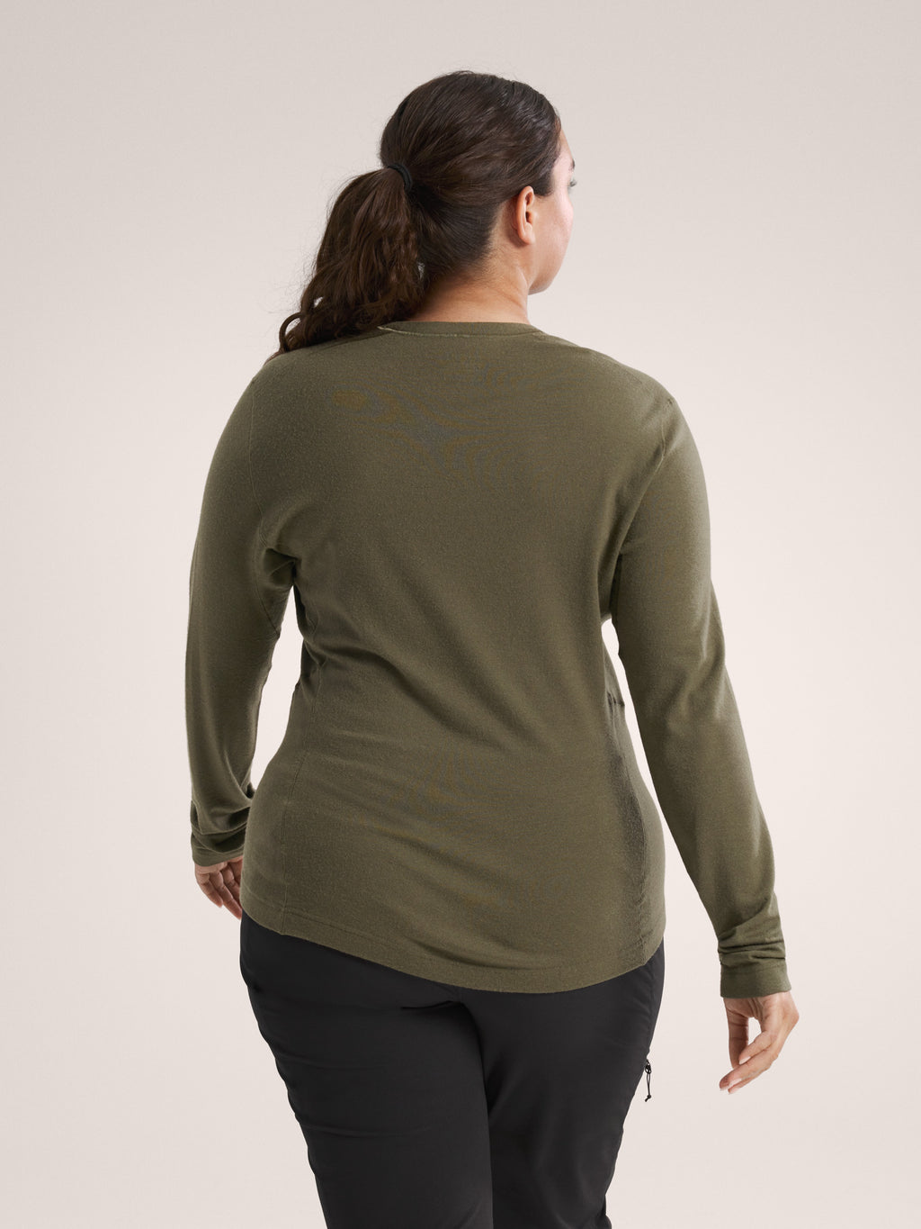 Satoro Merino Wool Crew Neck LS Women's Tatsu Back View