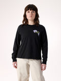 Kragg SL Cotton Bloom Crew Shirt LS Women's Black Front View