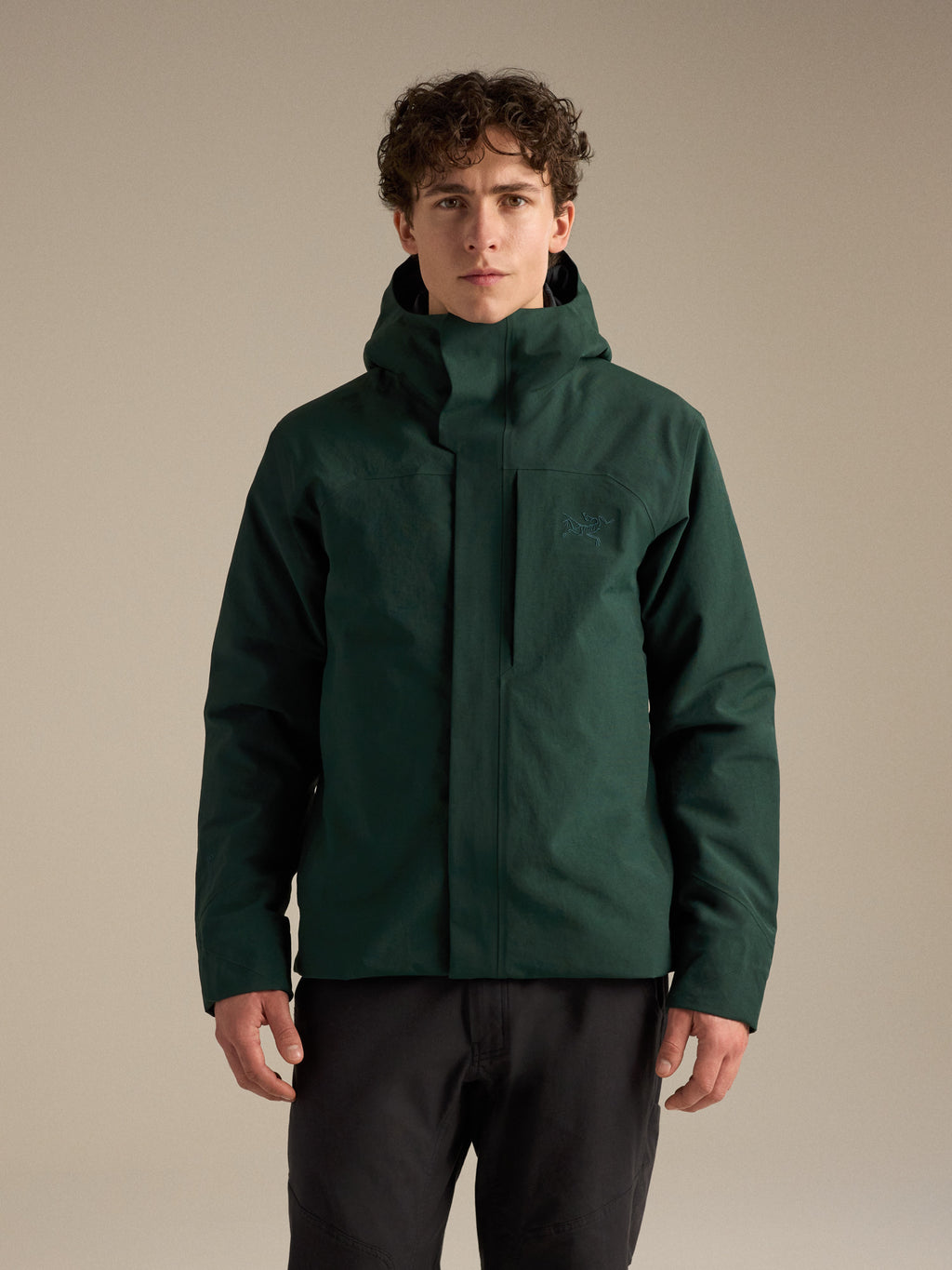 Therme Insulated Jacket Dark Jade Front View