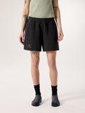Emblem Fleece Short 6" Women's Black Front View