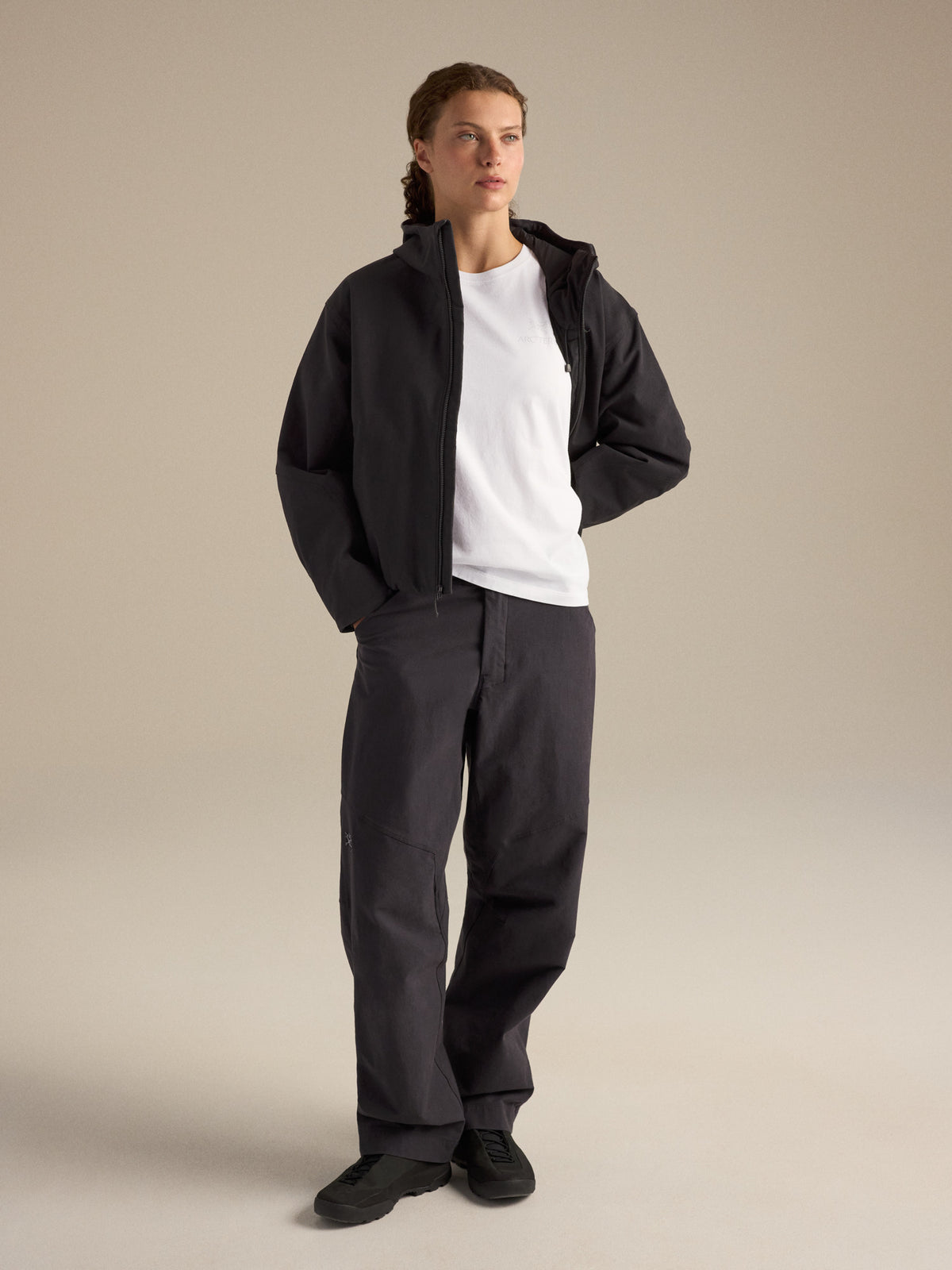 Kragg SL Cotton Emblem Crew Shirt SS Women's White Light Hover