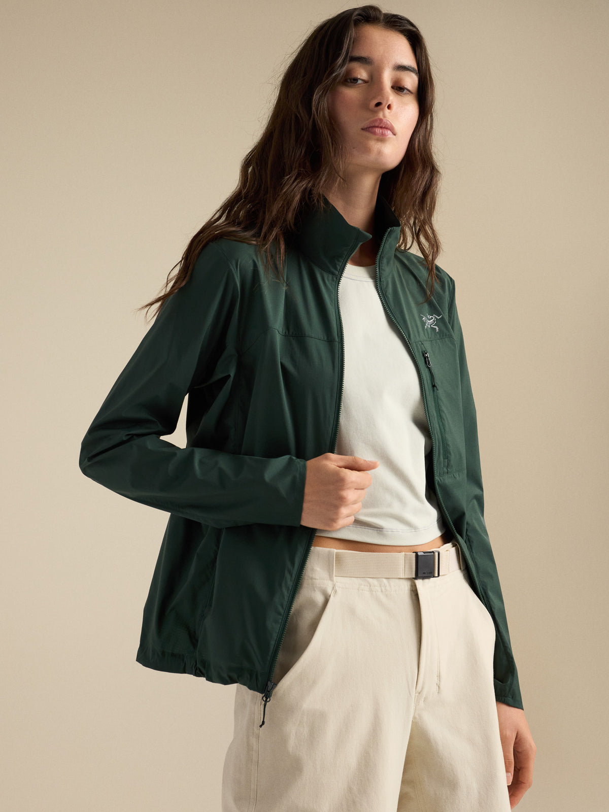 Squamish Jacket Women's Dark Jade Detail 1