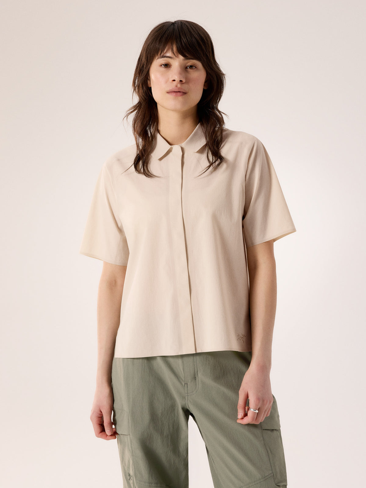 Olia Shirt SS Women's Sea Salt Front View