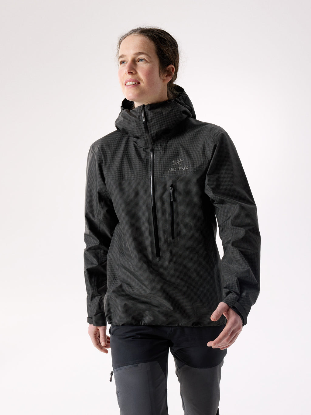 Alpha SL Anorak Women's Black Front View