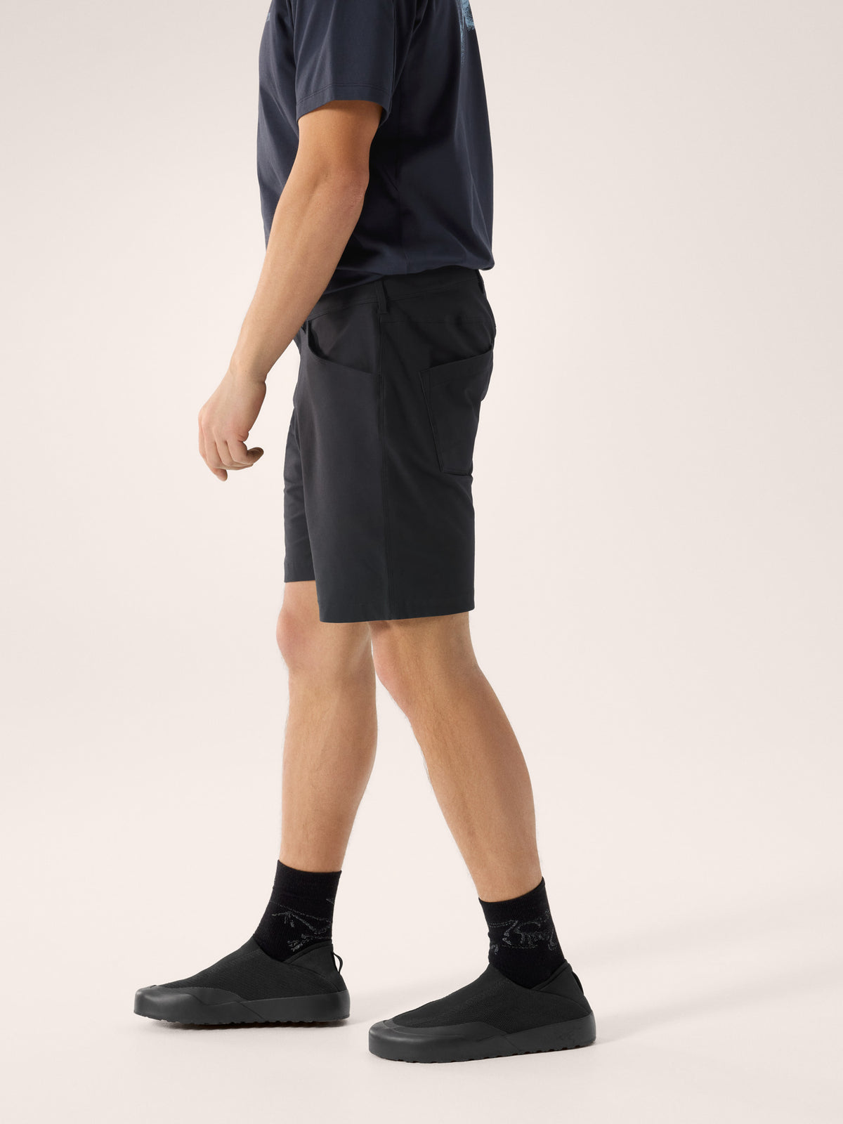 Kragg Cotton Short 9" Black Side View