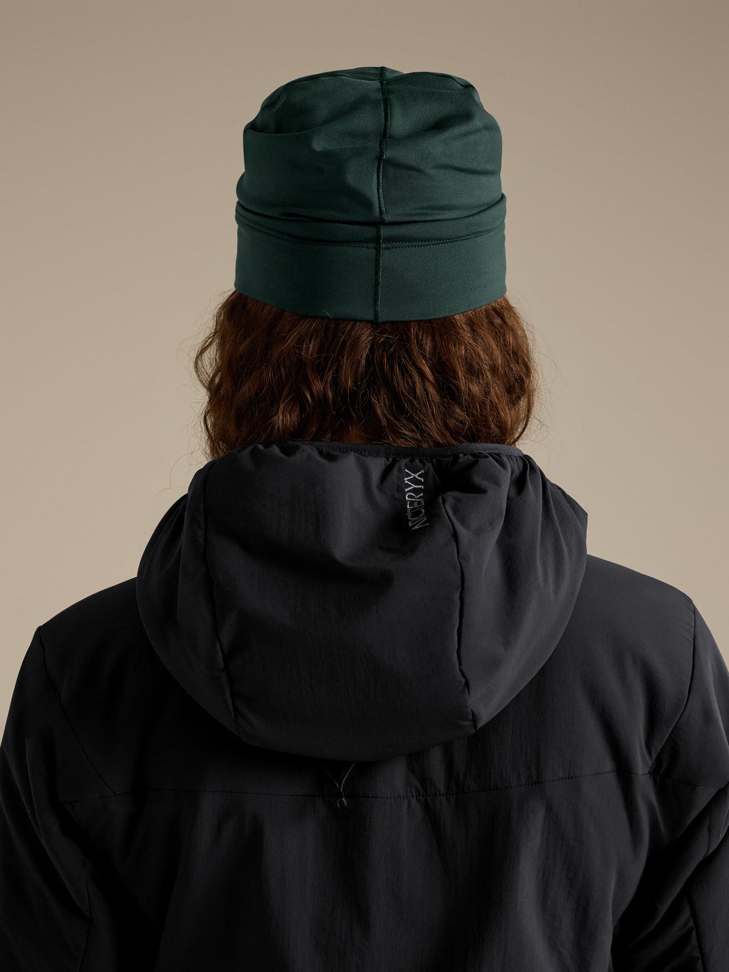 Rho Synthetic Toque Dark Jade Back View