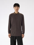 Frame Polo Shirt LS Sable Heather Front View