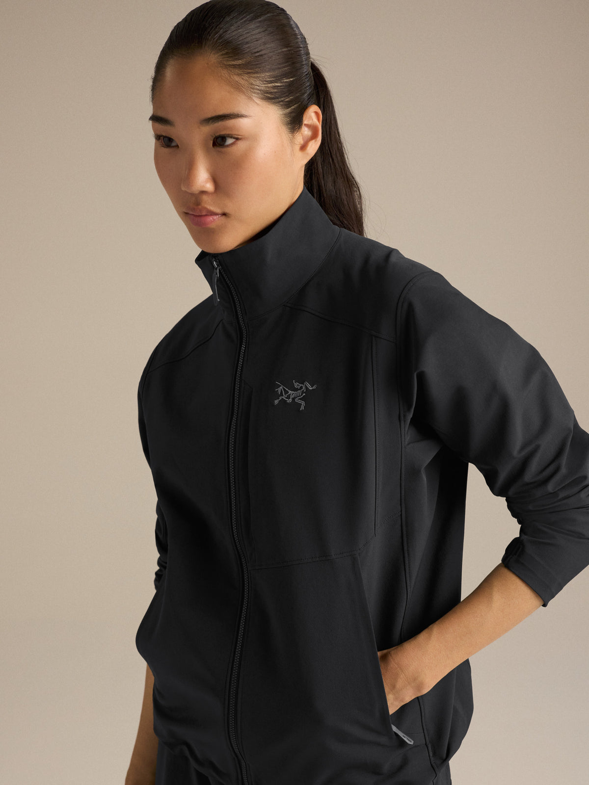 Gamma Jacket Women's Black Detail 1