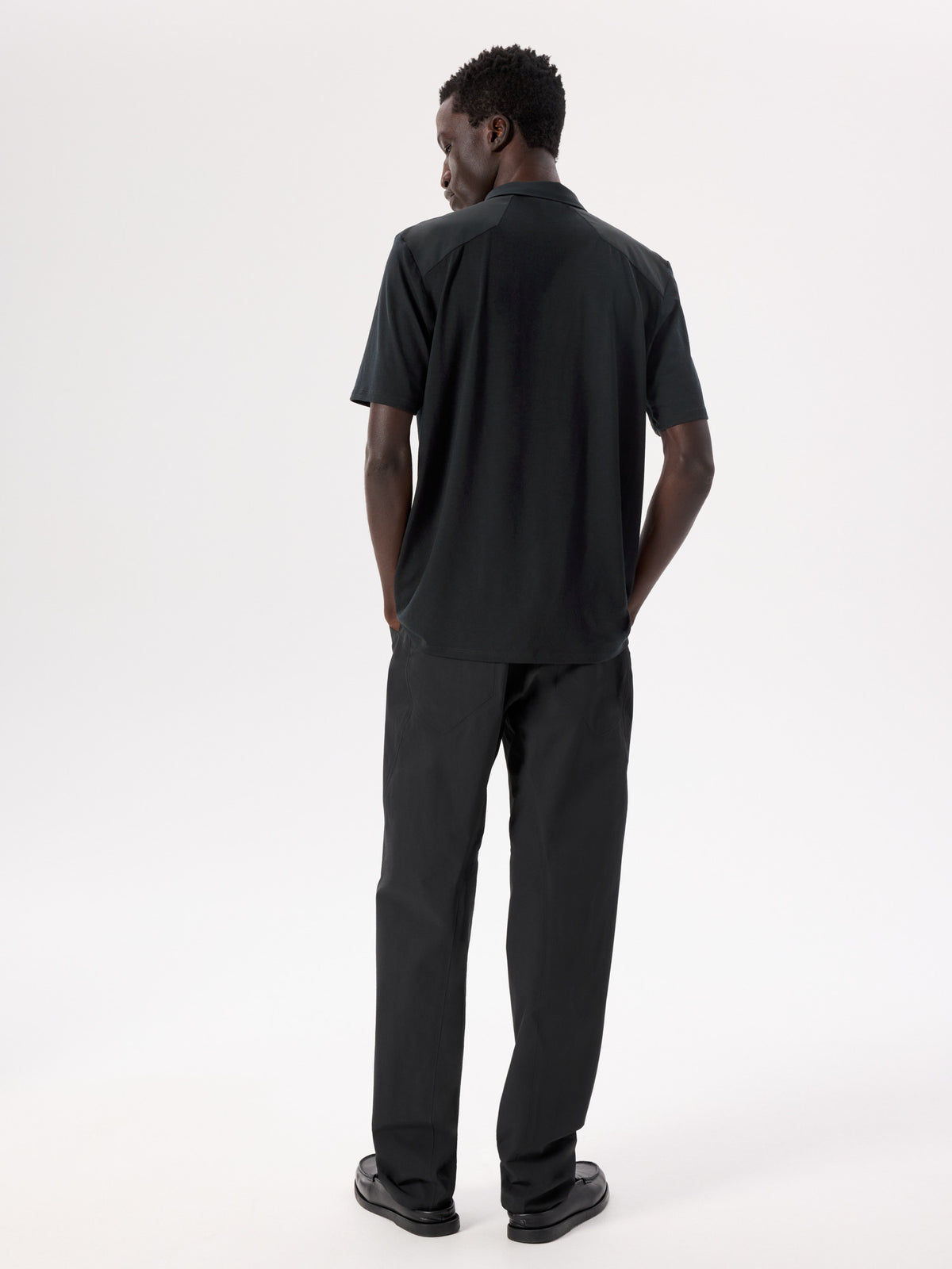 Frame Polo Shirt SS Black Back View