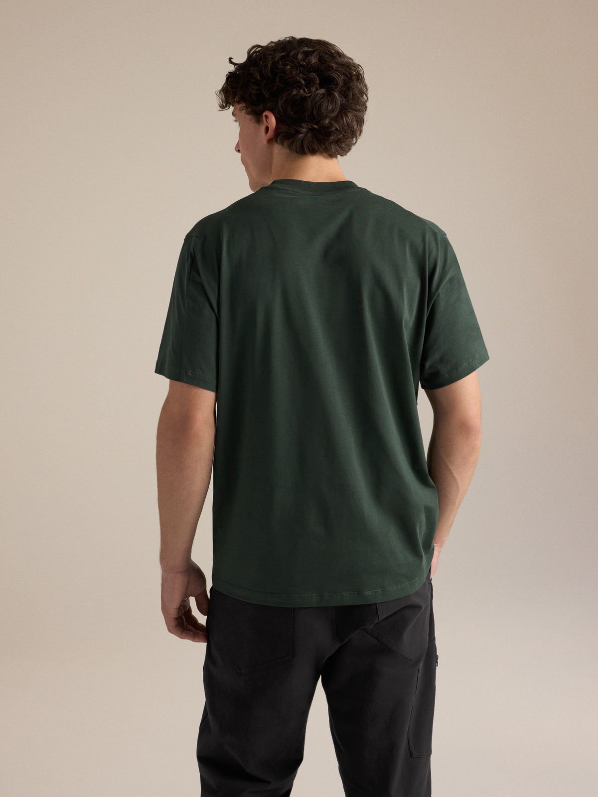 Kragg SL Cotton Shirt SS Dark Jade Back View