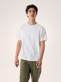 Kragg SL Cotton Blurred Bird Shirt SS White Light / Atmos Front View