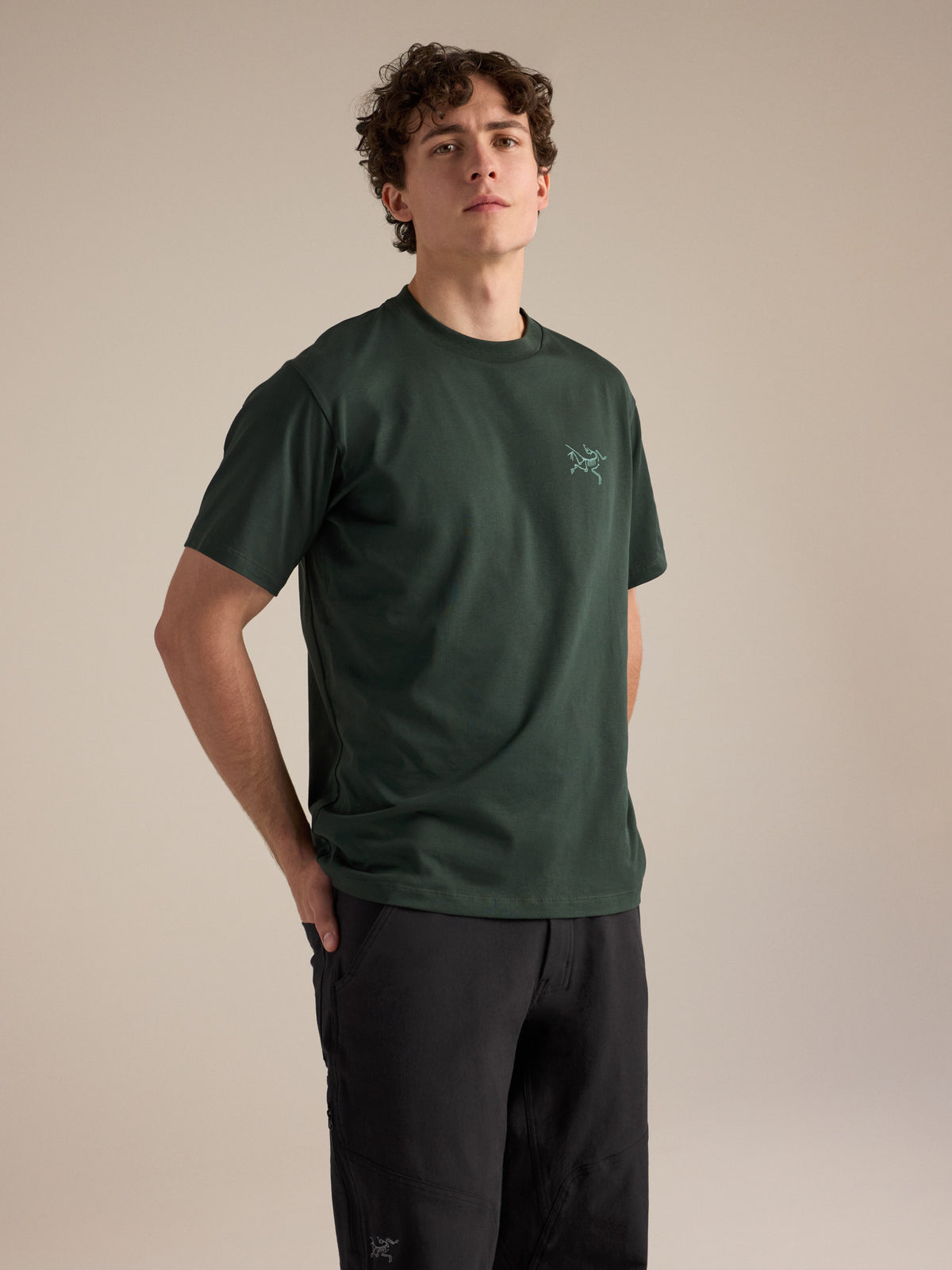 Kragg SL Cotton Shirt SS Dark Jade Detail 1