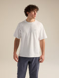 Kragg Cotton Emblem Crew Neck Shirt SS White Light Front View