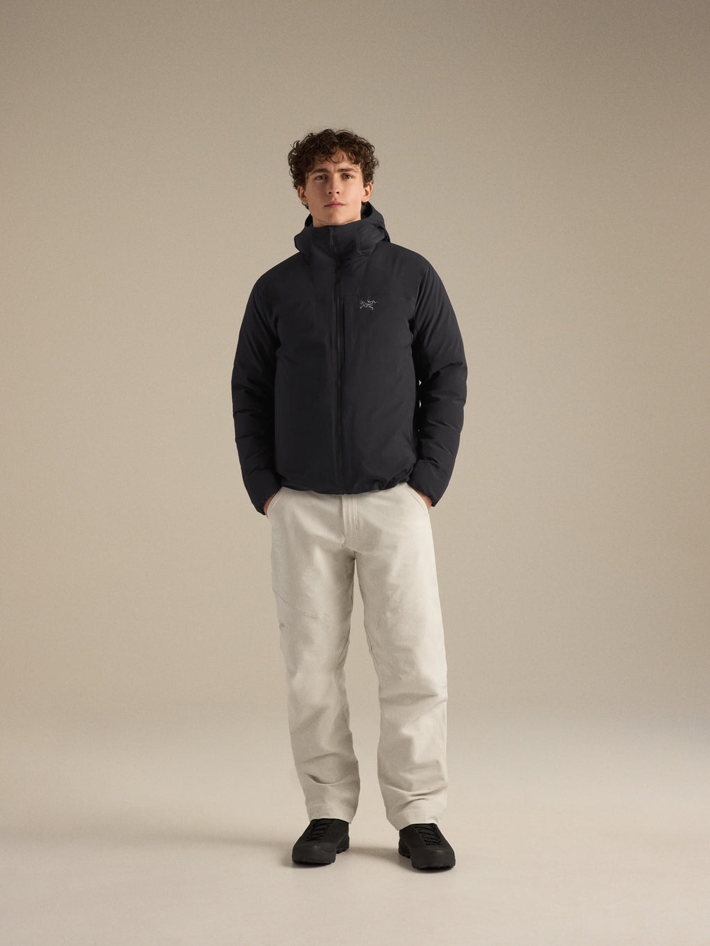 Epsilon Down Hoody Black Full Body