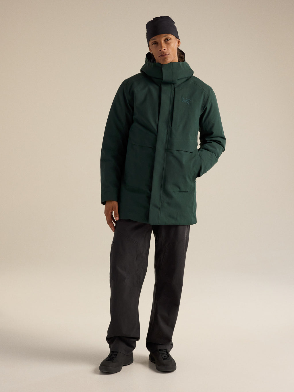 Therme Down Parka Dark Jade Full Body
