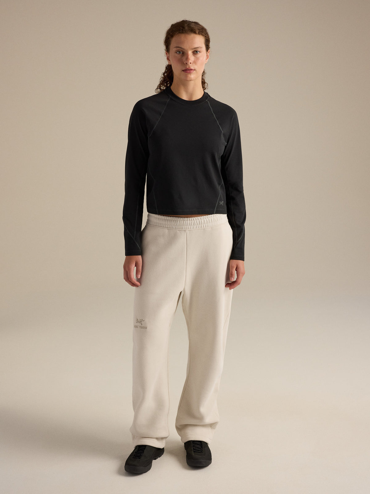 Emblem Fleece Jogger Women's Sea Salt Full Body