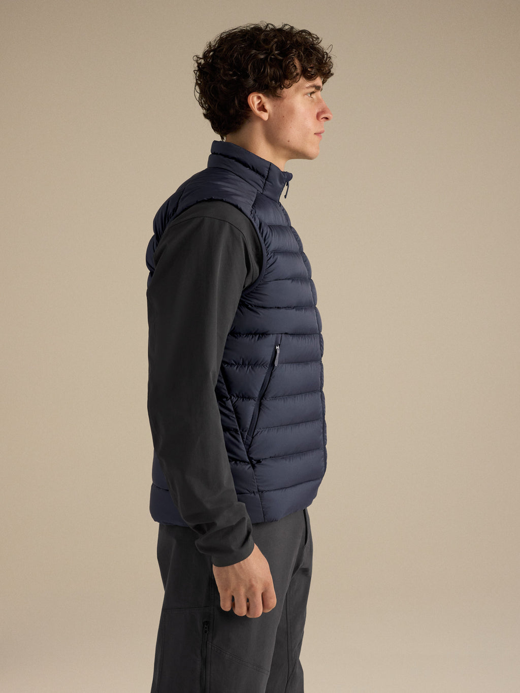 Cerium Vest Black Sapphire Side View
