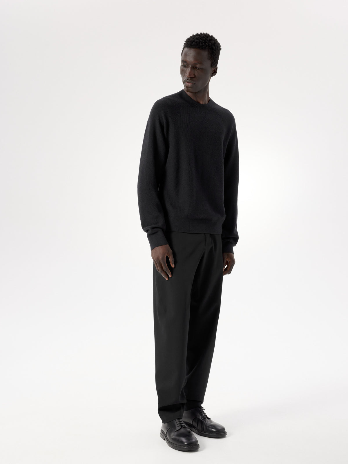 Voronoi Wool Pant Black Full Body