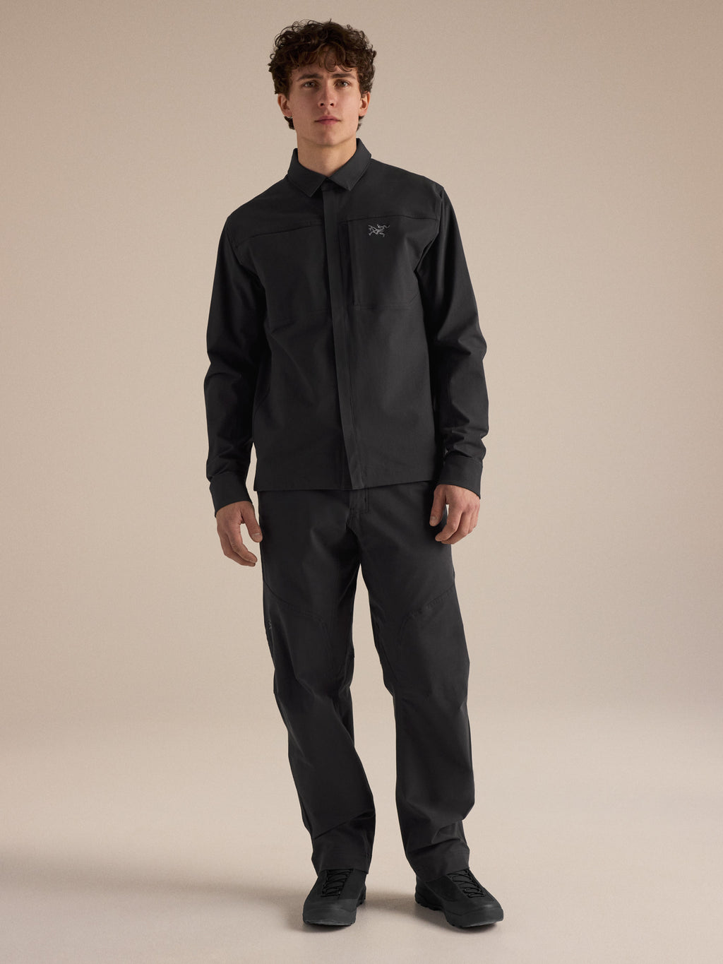 Cronin Cotton Overshirt Black Full Body