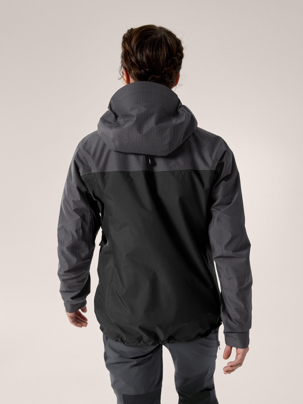 Alpha Jacket Women's Graphite / Black Back View