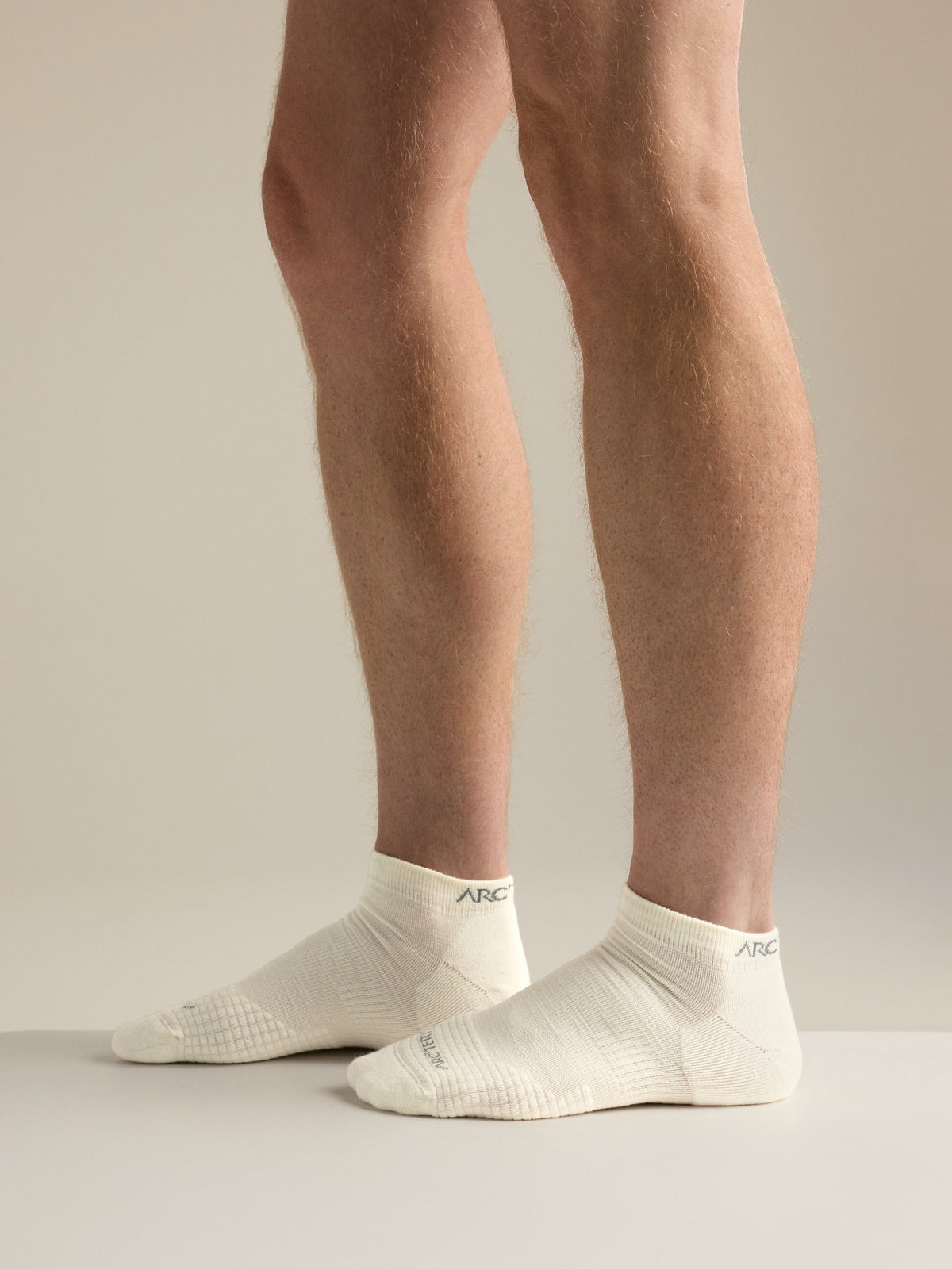 Merino Wool Low Cut Sock White Side View