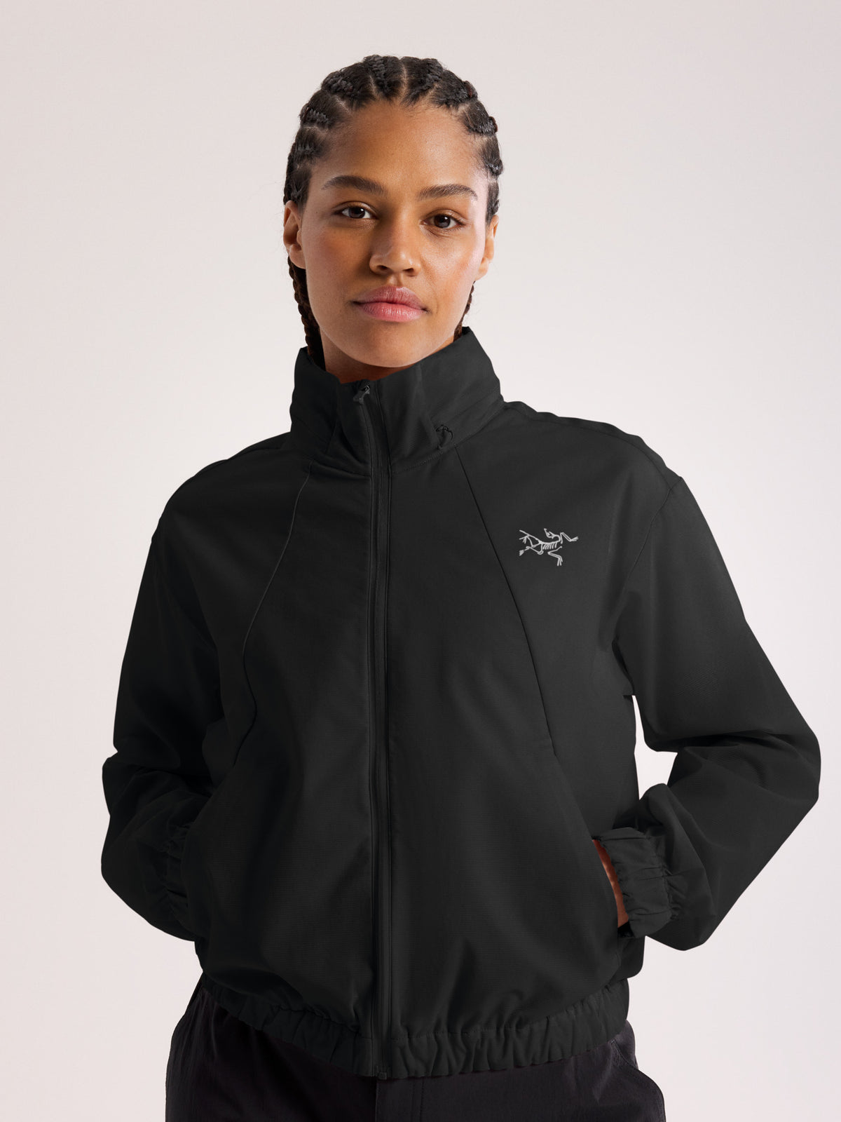 Naya Cropped Stowhood Jacket Women's Black Hover