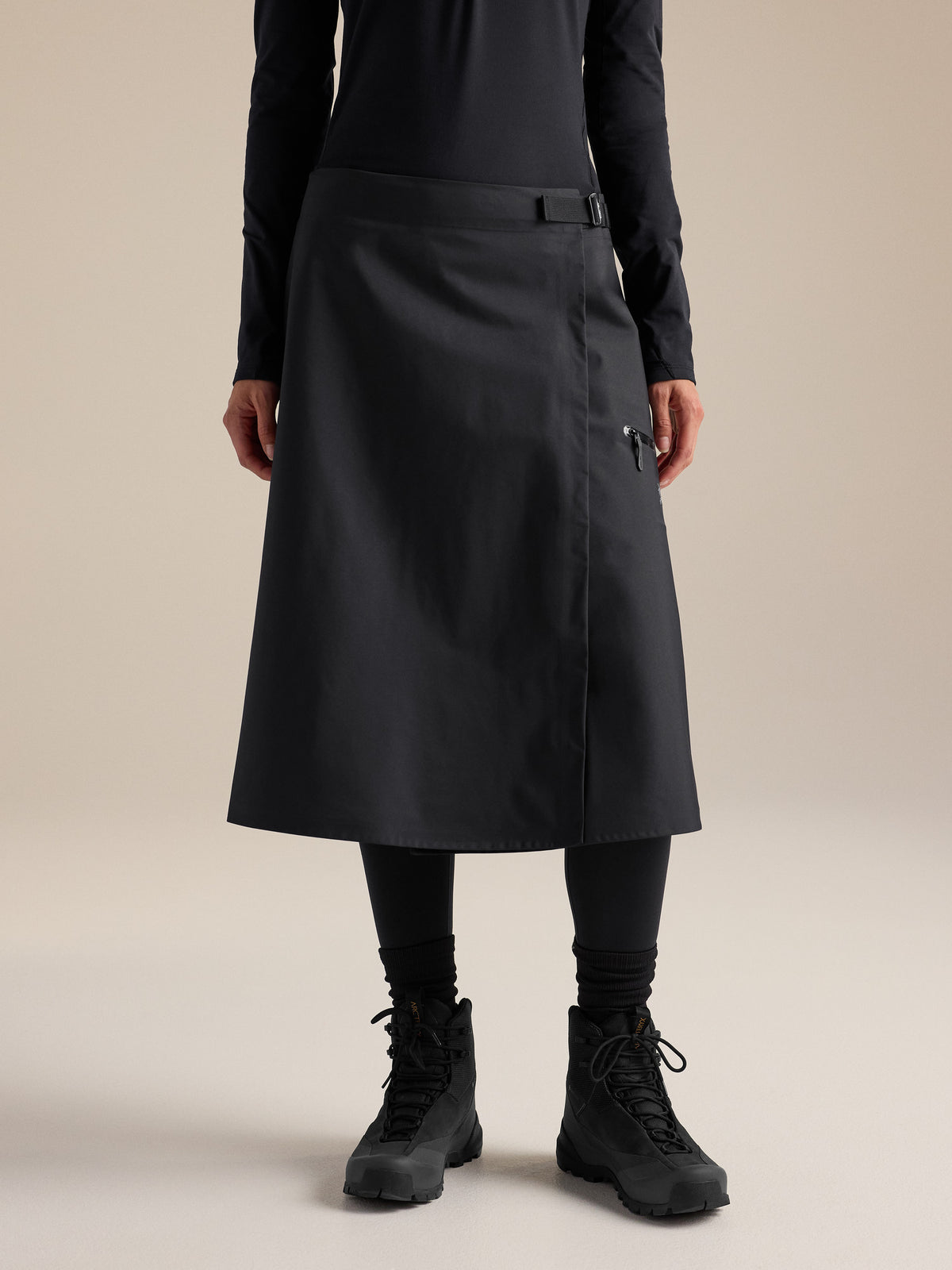 Beta SL Skirt Women's Black Front View