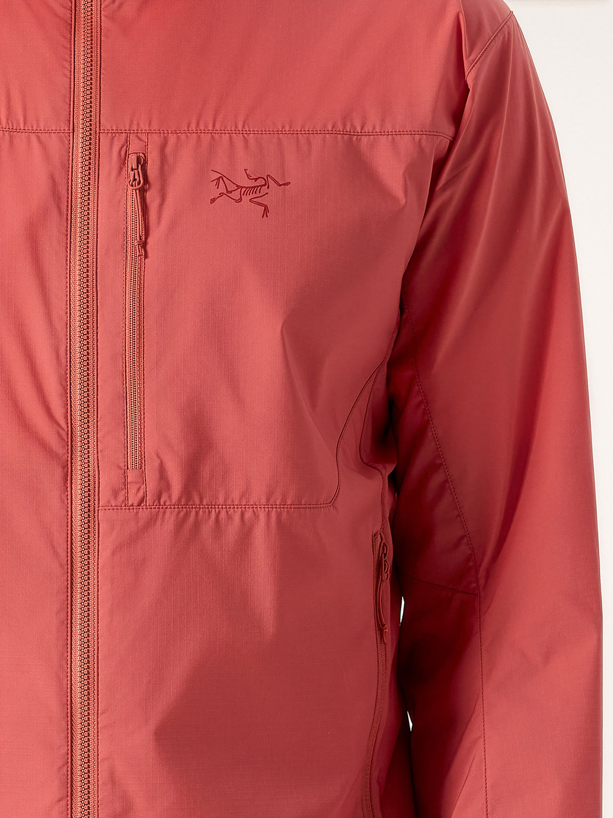Squamish Jacket Stone Red Fabric Detail
