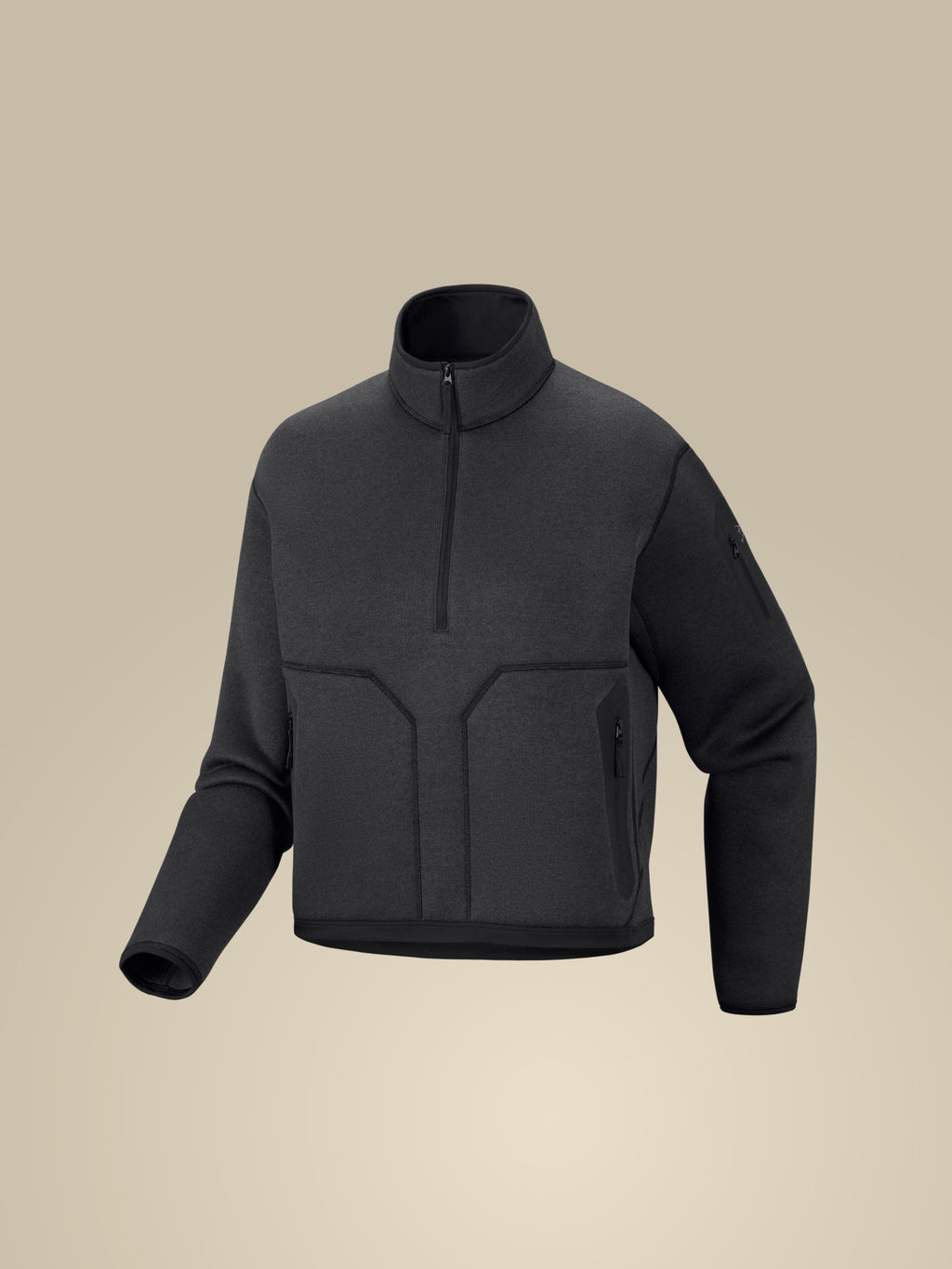 Covert 1/2 Zip Neck Women's Black Heather 