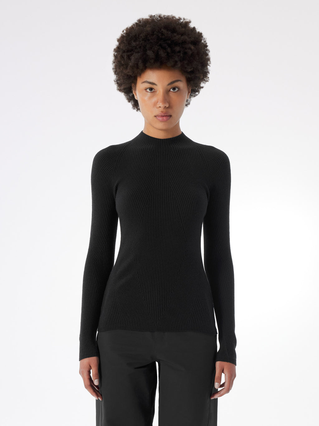 Conic Wool Midlayer Women's Black Front View