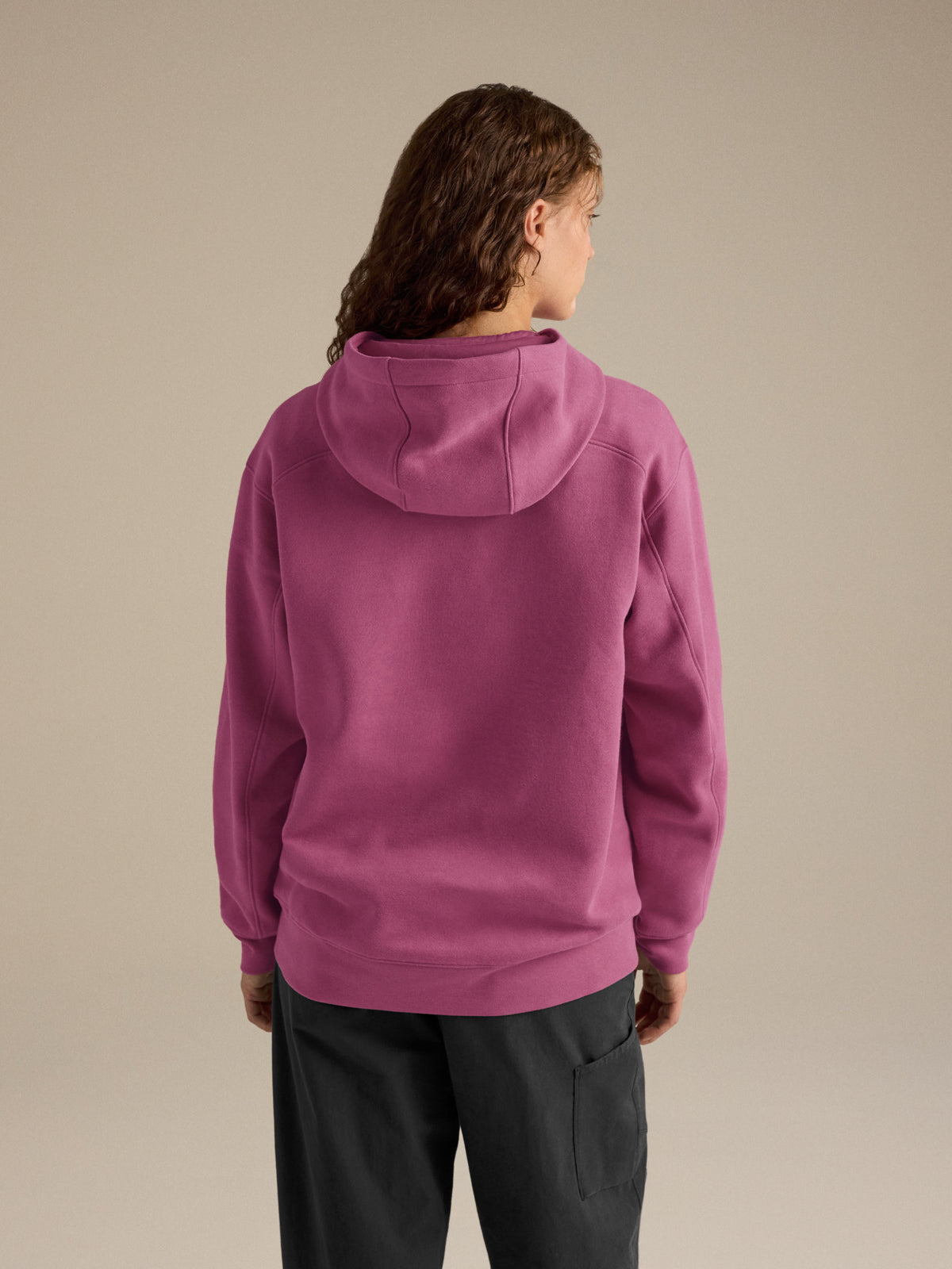 Emblem Fleece Hoody Women's Lt Renegade Back View