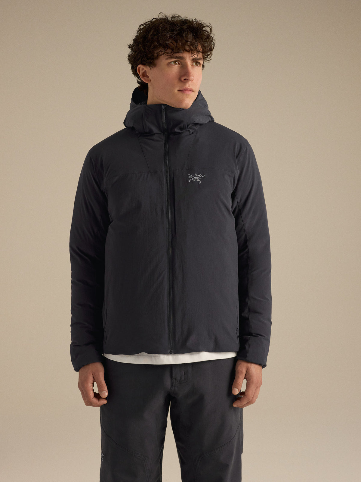 Epsilon Insulated Hoody Black Front View