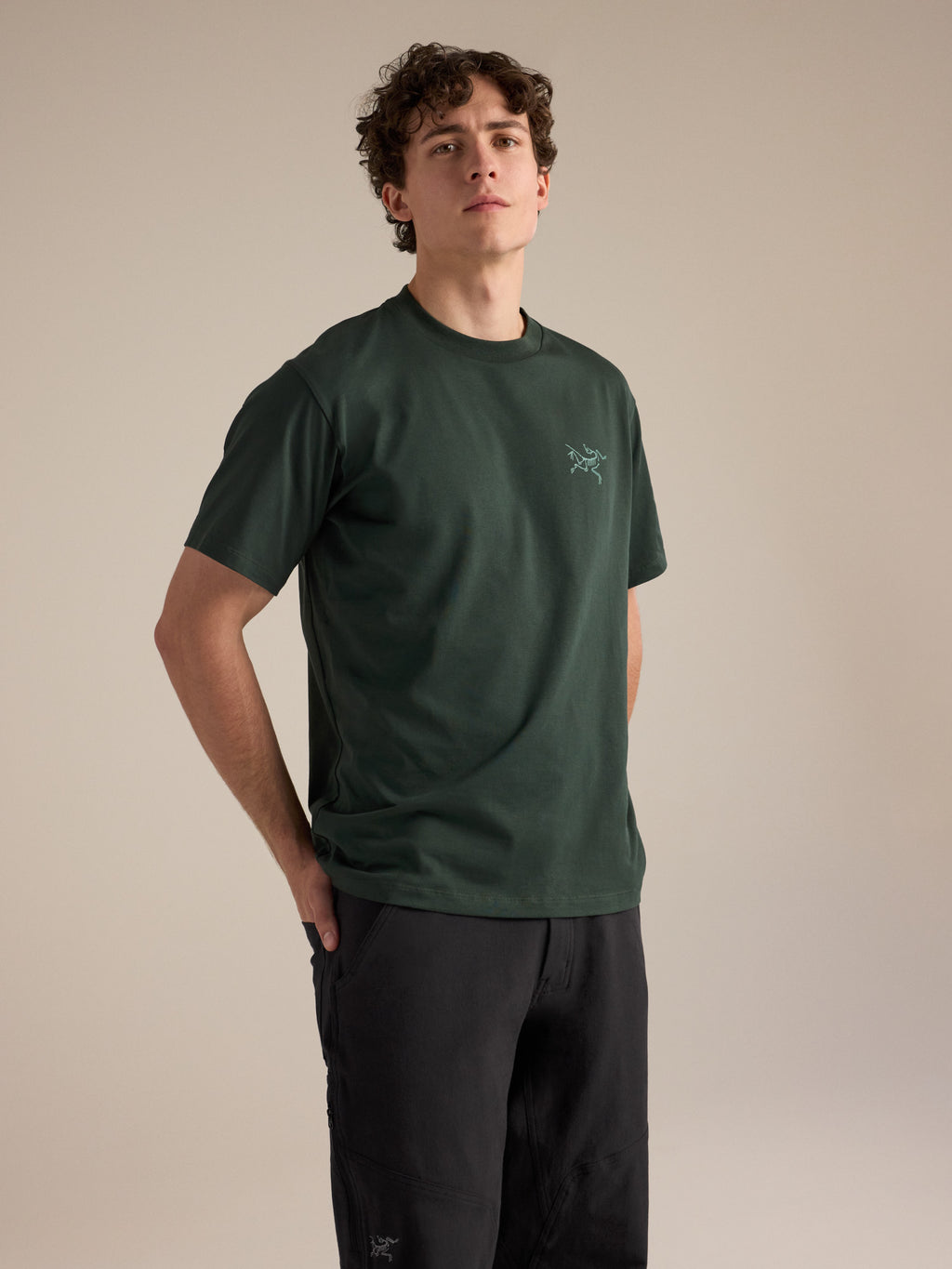 Kragg SL Cotton Shirt SS Dark Jade Detail 1