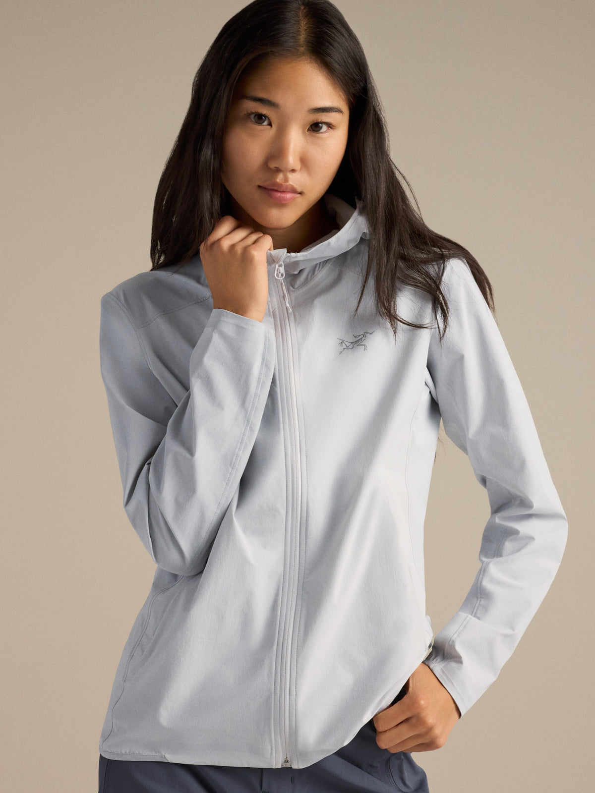 Gamma Lightweight Hoody Women's Atmos/Solitude Detail 1