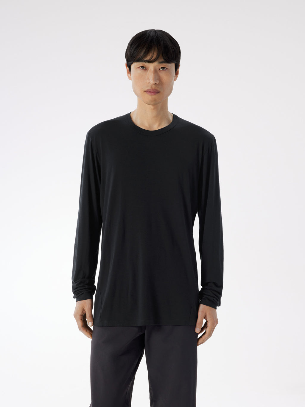 Frame Shirt LS Black Front View