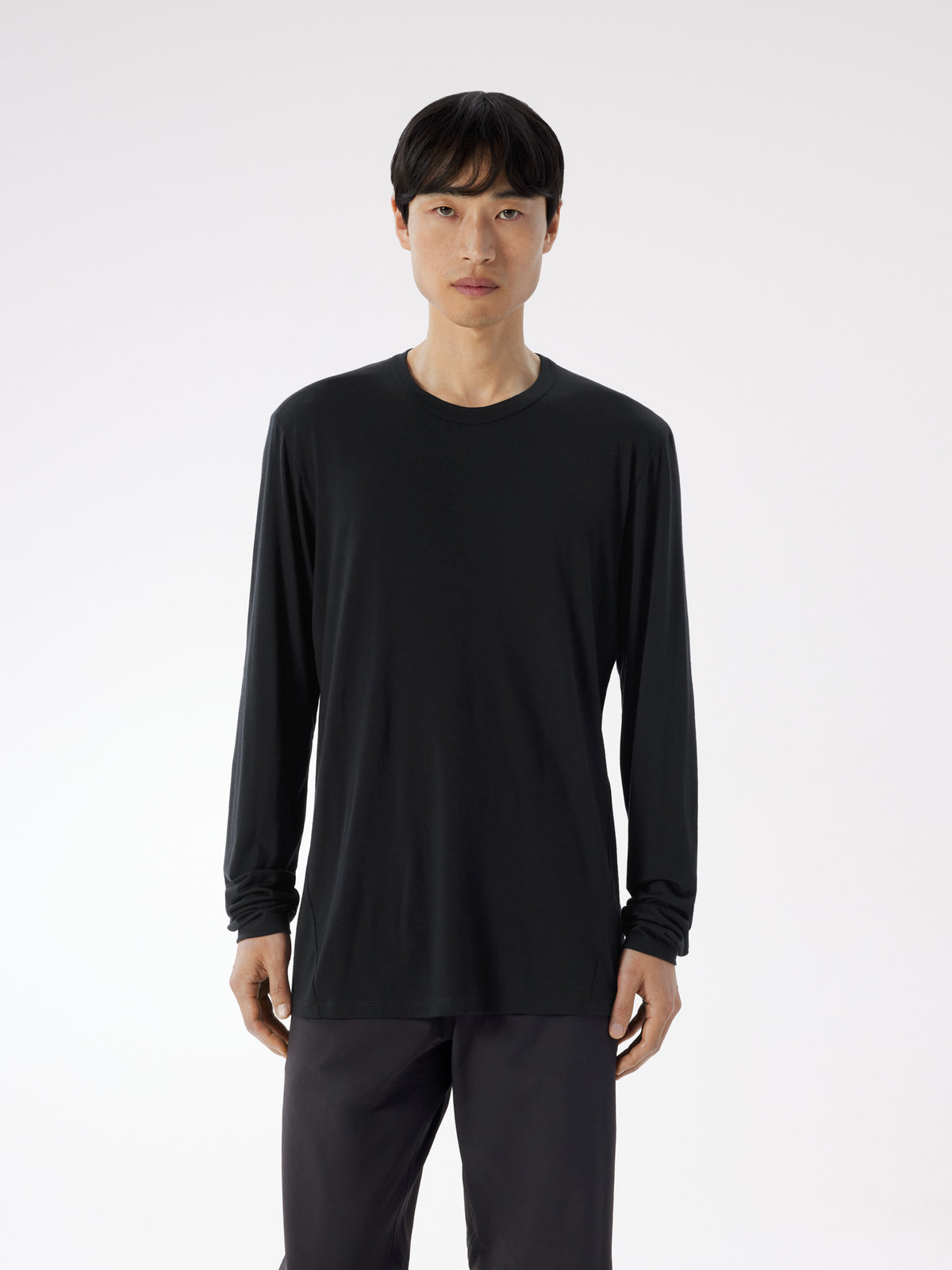 Frame Shirt LS Black Front View