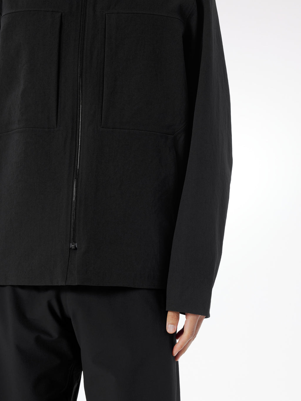 Mionn Insulated Overshirt Black Detail 2