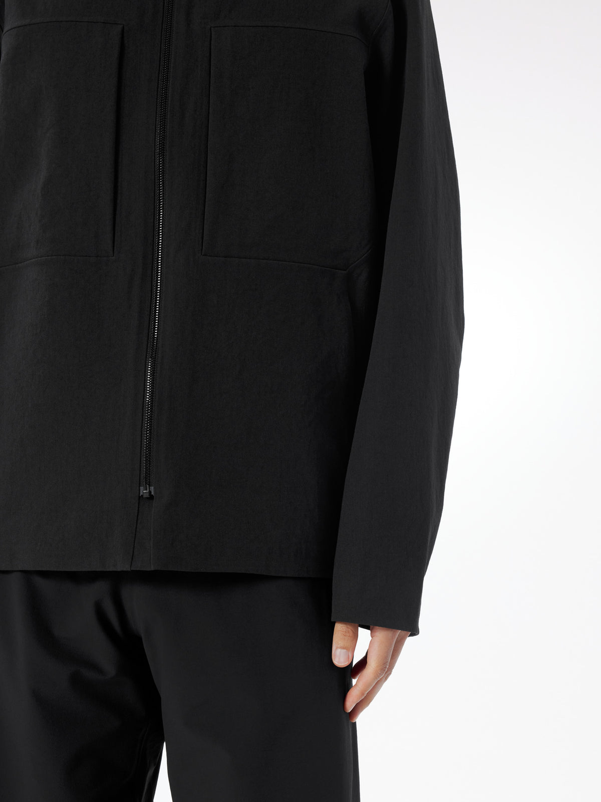 Mionn Insulated Overshirt Black Detail 2