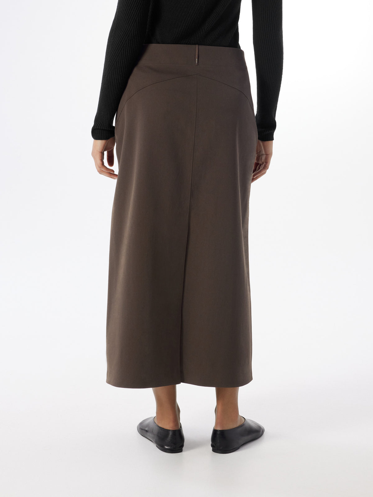 Serin Wool Skirt Women's Sable Back View