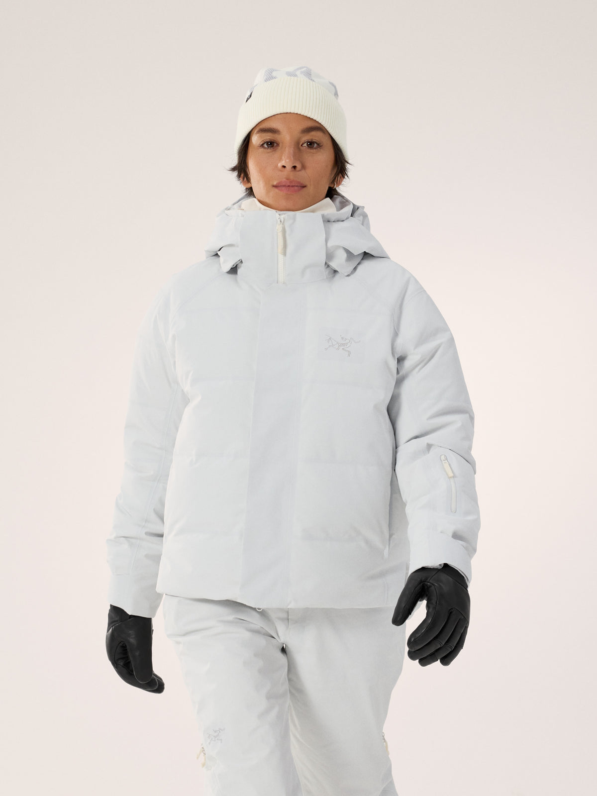 Andessa Down Jacket Women's Arctic Silk Front View
