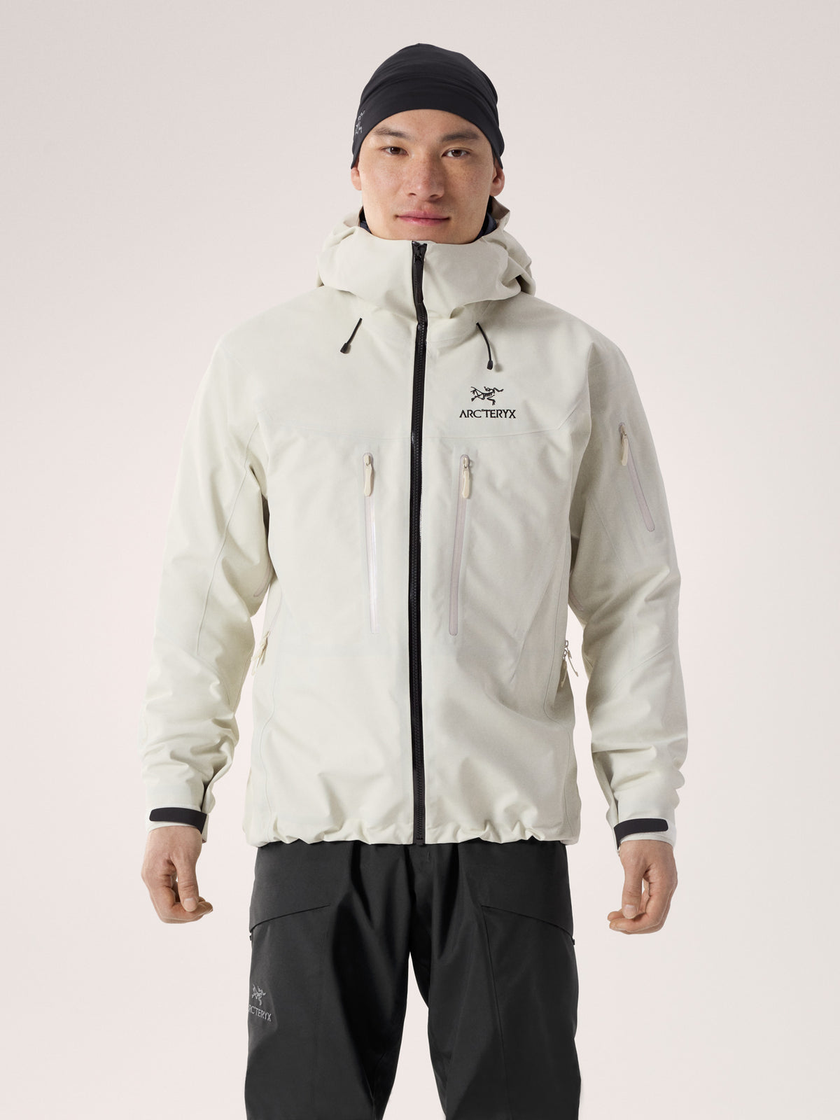 Alpha SV Jacket Sea Salt / Black Front View