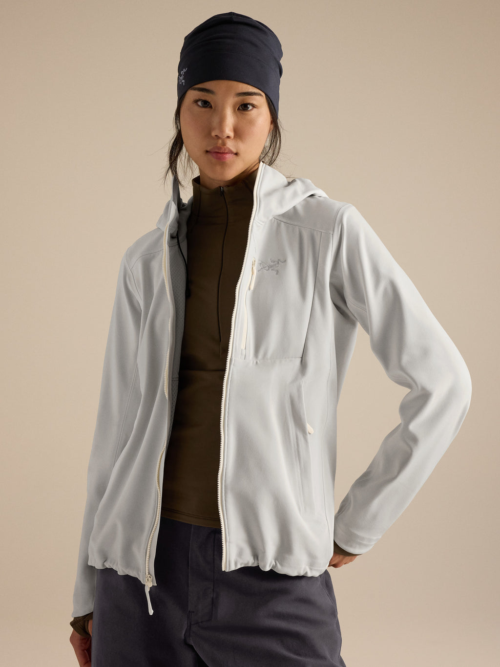 Gamma MX Hoody Women's Arctic Silk Detail 1