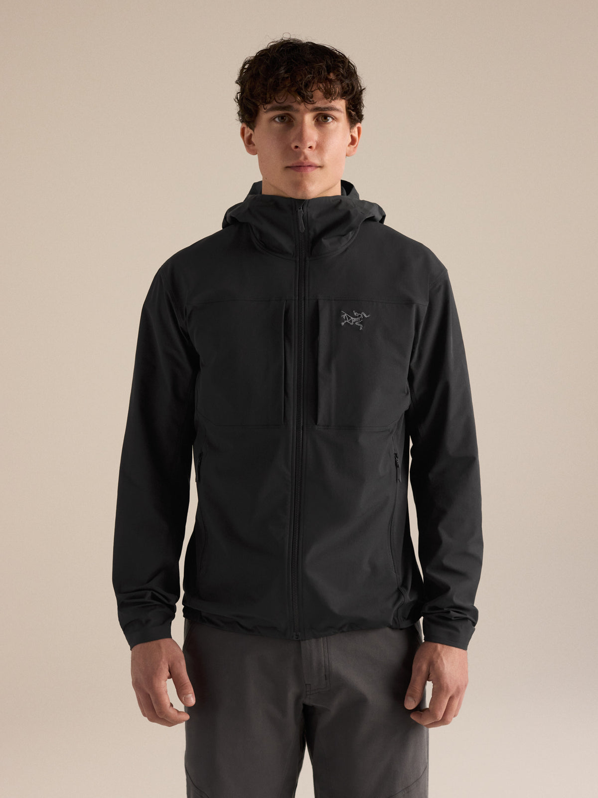 Gamma Hoody Black Front View