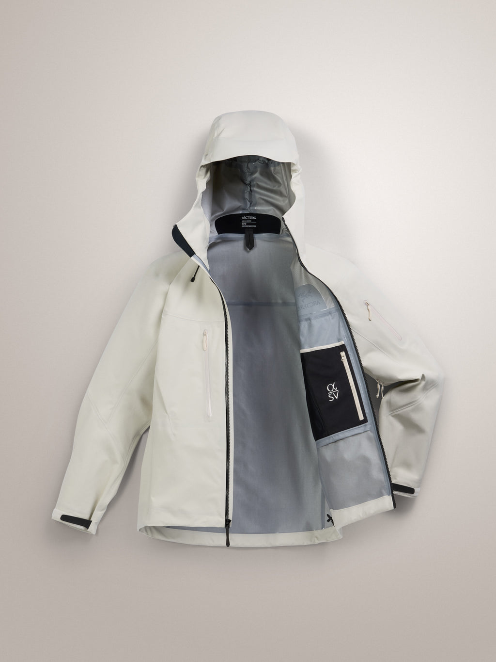 Alpha SV Jacket Sea Salt / Black Flat
