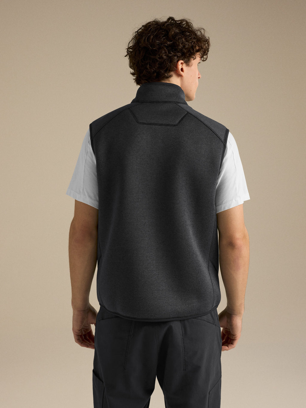Covert Vest Black Heather Back View