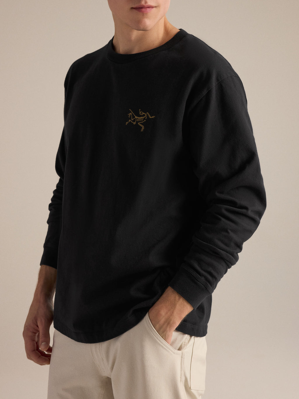 Kragg Cotton Shirt LS 24K Black Detail 1